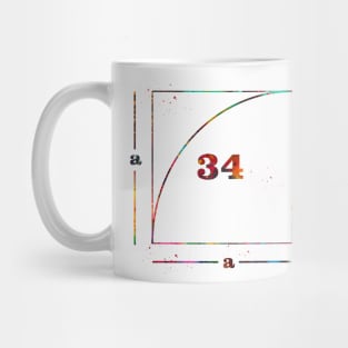 Fibonacci spiral Mug